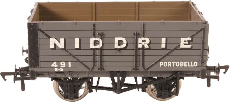 Bachmann 37-080U British Railways 7 Plank Wagon Niddrie Grey 491 Image