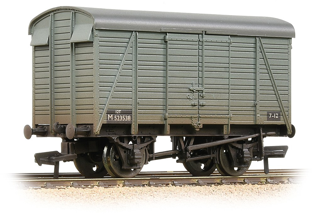 Bachmann 38-081C Southern Railway 12T 2+2 Planked Ventilated Van British Railways Grey M523538 Image
