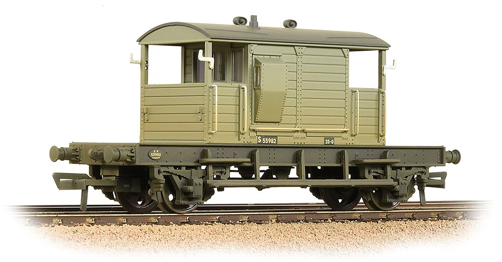 Bachmann 38-401B Southern Railway 25t 'Pill Box' Brake Van British Railways Grey S55982 Image