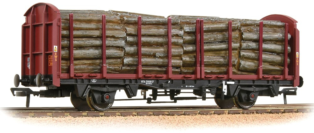 Bachmann 38-301A British Rail OTA Timber Carrying English, Welsh & Scottish Railway Maroon 200679 Image