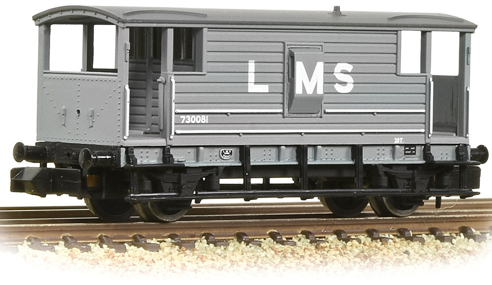 Graham Farish 377-310C Brake Van London, Midland & Scottish Railway Grey 730081 Image