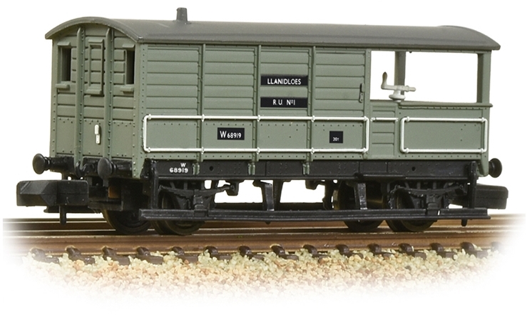 Graham Farish 377-376B Great Western Railway 20t 'Toad' Brake Van British Railways Grey Image