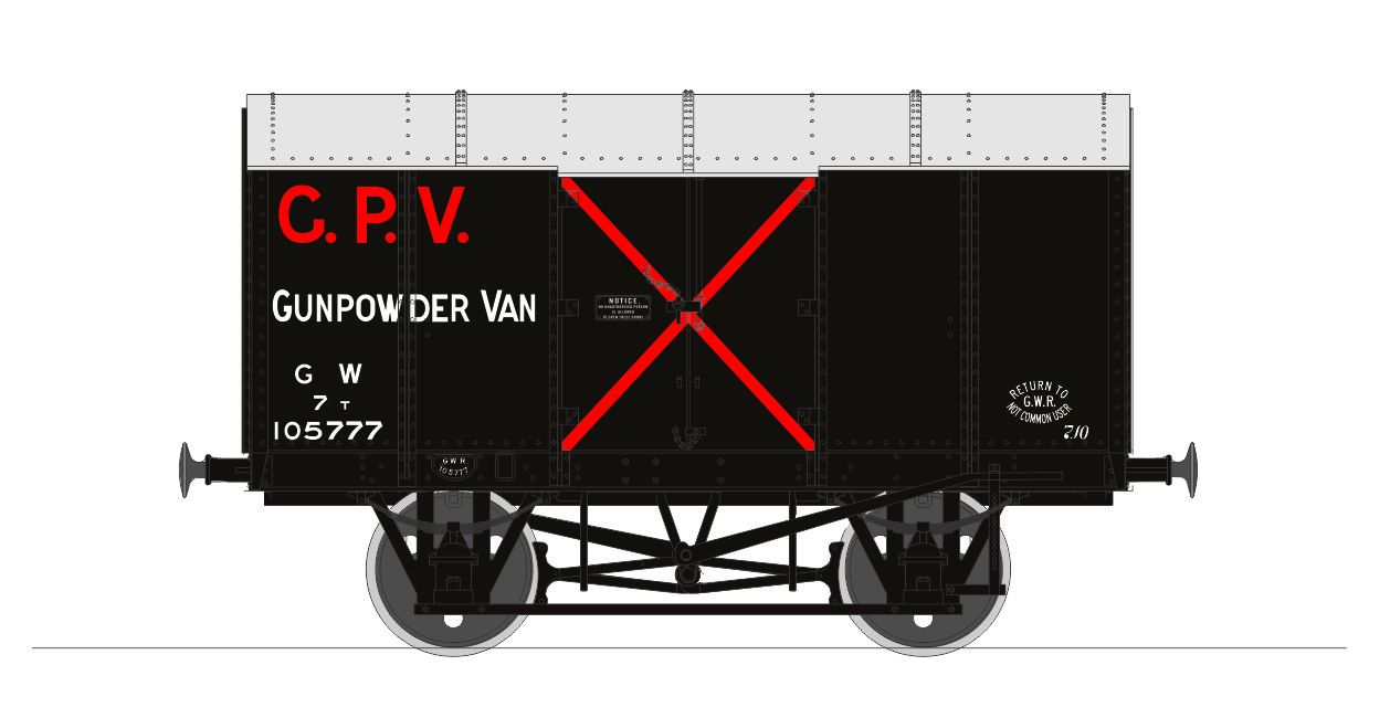 Rapido 902004 Gunpowder Van Great Western Railway 105777 Image