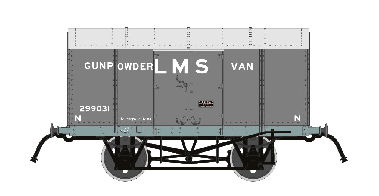 Rapido 902007 Gunpowder Van London, Midland & Scottish Railway 299031 Image