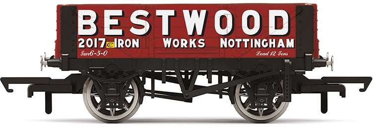 Hornby R60094 British Railways 4 Plank Wagon Bestwood Iron Works 2017 Image