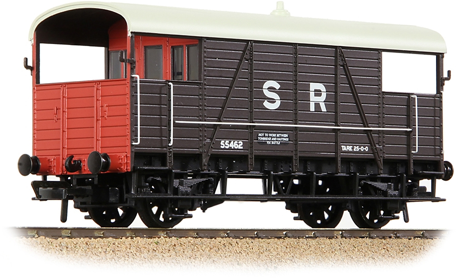 Bachmann 38-916 South Eastern & Chatham Railway 25t 'Dance Hall' Goods Brake Van Southern Railway Brown 55462 Image