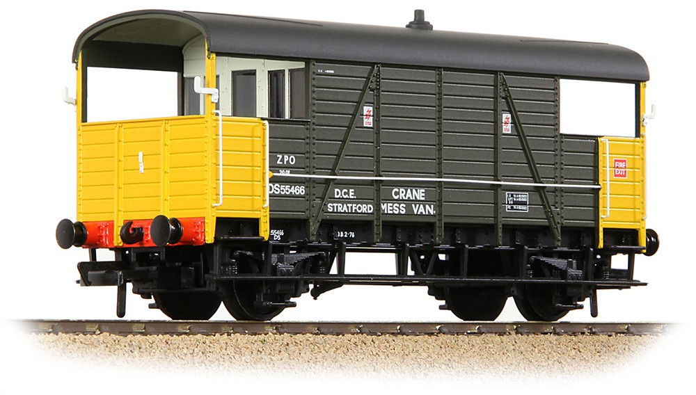 Bachmann 38-915K South Eastern & Chatham Railway 25t 'Dance Hall' Goods Brake Van British Rail Departmental Olive Green DS55466 Image