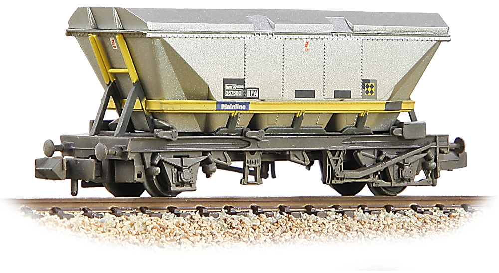 Graham Farish 373-951C British Rail HFA MGR Coal Hopper with aerodynamic canopy Mainline Freight Limited Ex-Railfreight Yellow 357560 Image