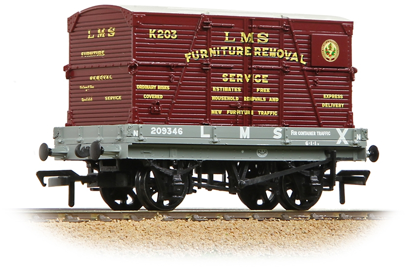 Bachmann 37-482 British Railways 1 Plank Wagon London, Midland & Scottish Railway Grey 209346 Image