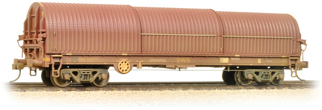 Bachmann 37-628B British Rail BRA/BYA 'Thrall' Bogie Covered Steel Wagon English, Welsh & Scottish Railway Maroon 964010 Image