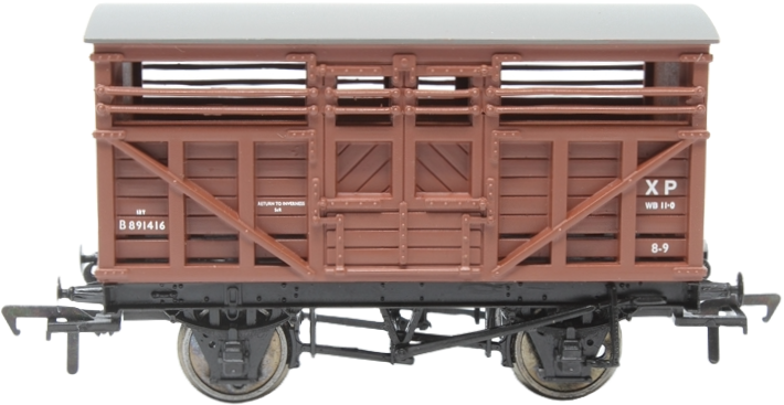 Bachmann 37-700 London, Midland & Scottish Railway Cattle Van British Railways Brown B891416 Image