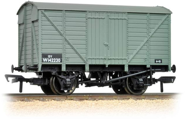 Bachmann 37-731A Great Western Railway 12T Double Vent Van British Railways Grey W142220 Image