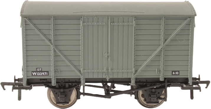 Bachmann 37-775A Great Western Railway 12T Double Vent Van British Railways Grey W133971 Image