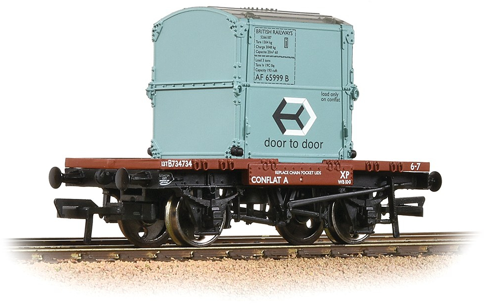 Bachmann 37-978 British Rail FAV Conflat A British Railways Bauxite B734734 Image