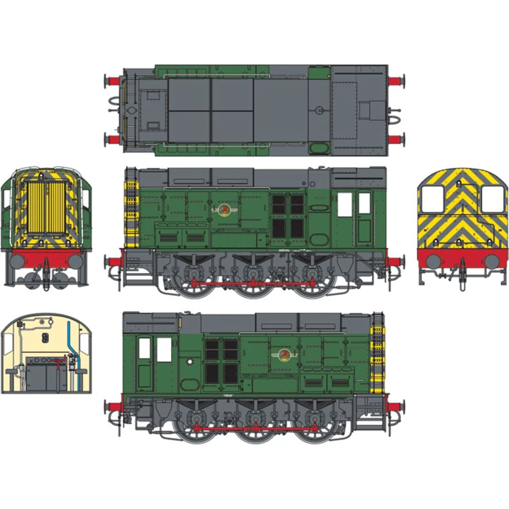 British Rail Class 08, British Railways (Green with Late Crest)